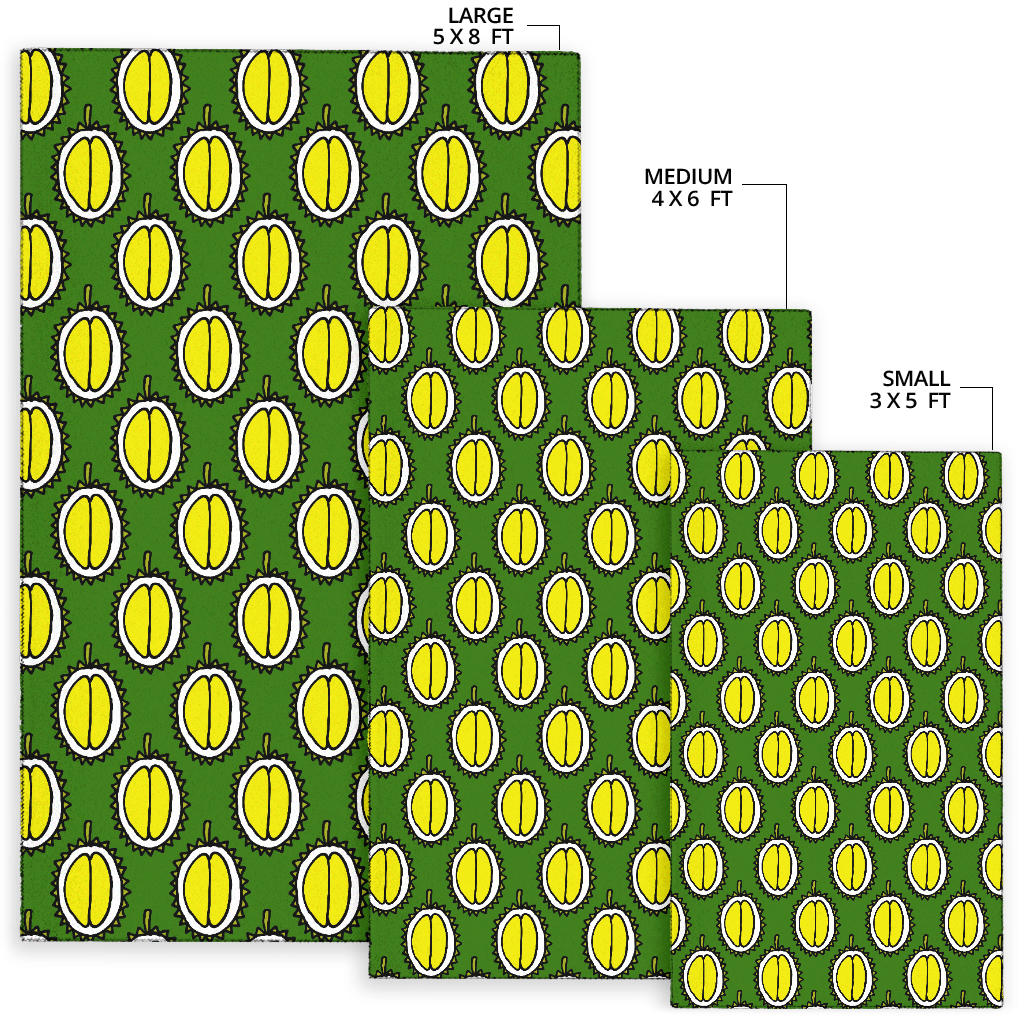 Durian Pattern Print Design DR01 Area Rugs