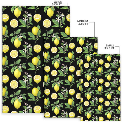 Lemon Pattern Print Design LM02 Area Rugs