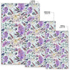 Lilac Pattern Print Design LI06 Area Rugs