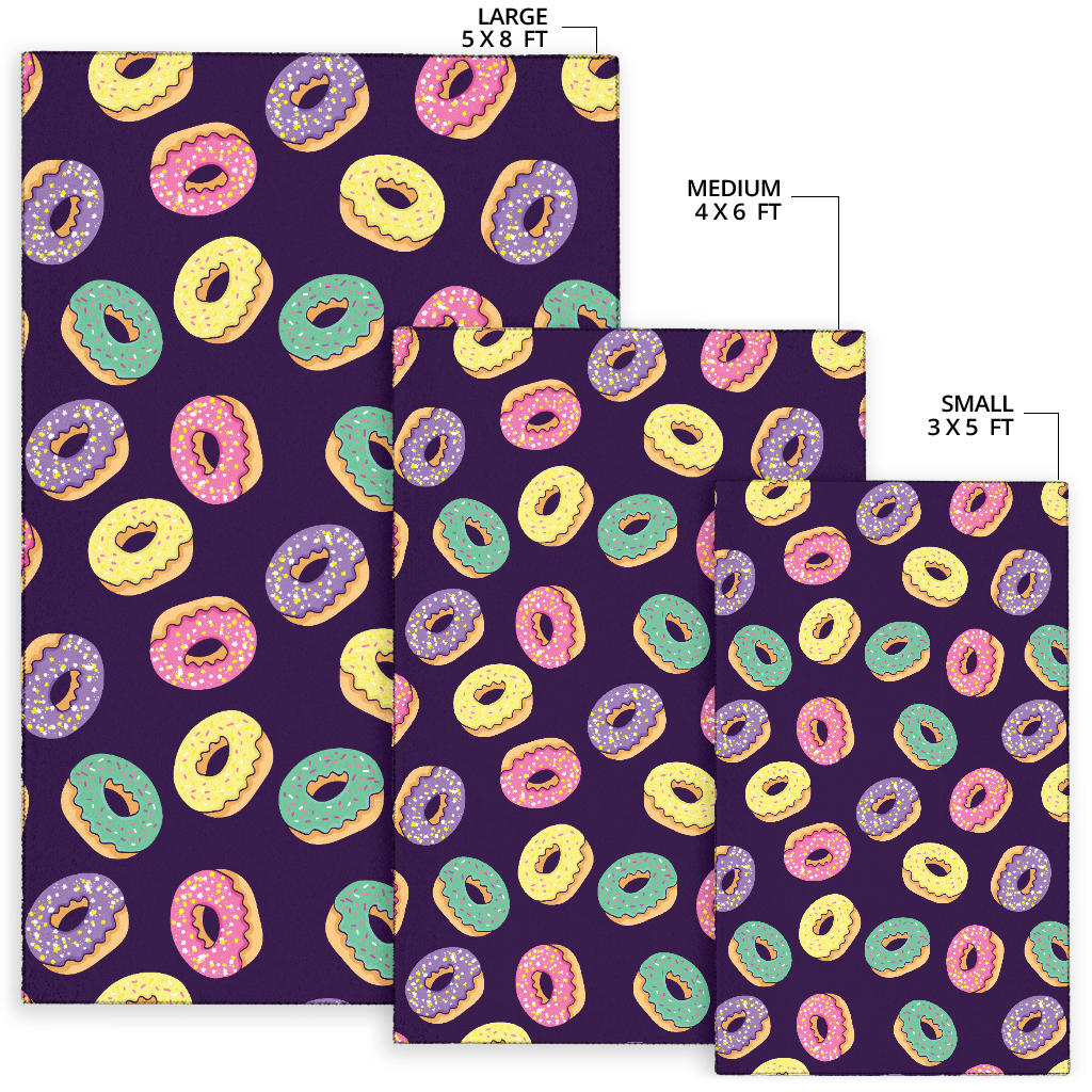 Donut Pattern Print Design DN08 Area Rugs