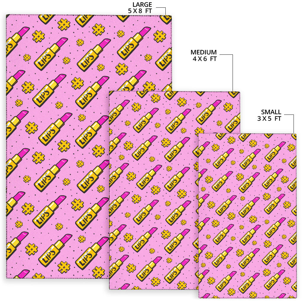 Lipstick Pattern Print Design LT03 Area Rugs