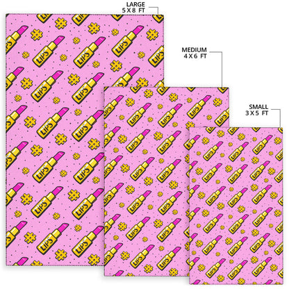 Lipstick Pattern Print Design LT03 Area Rugs