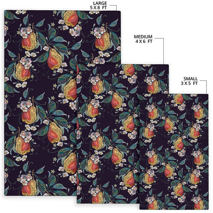 Pear Pattern Print Design PE02 Area Rugs