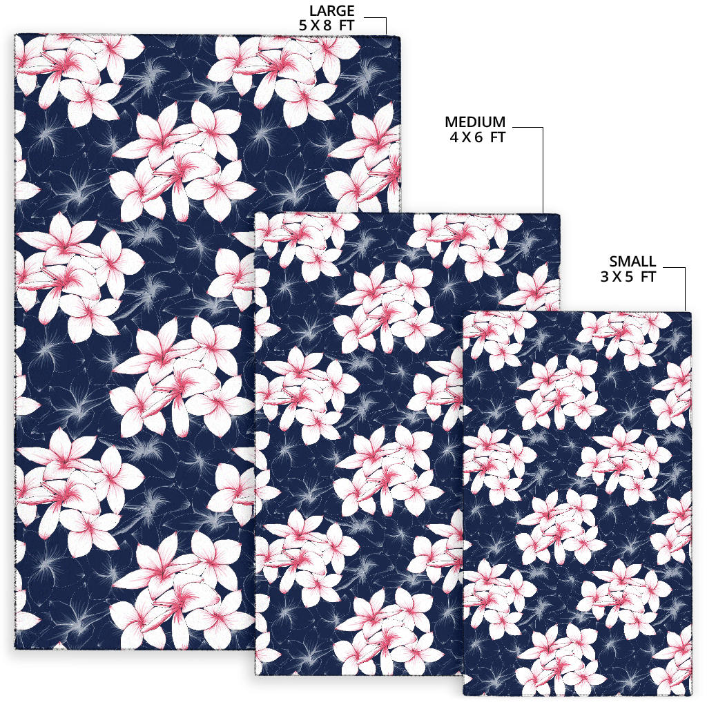 Plumeria Pattern Print Design PM017 Area Rugs