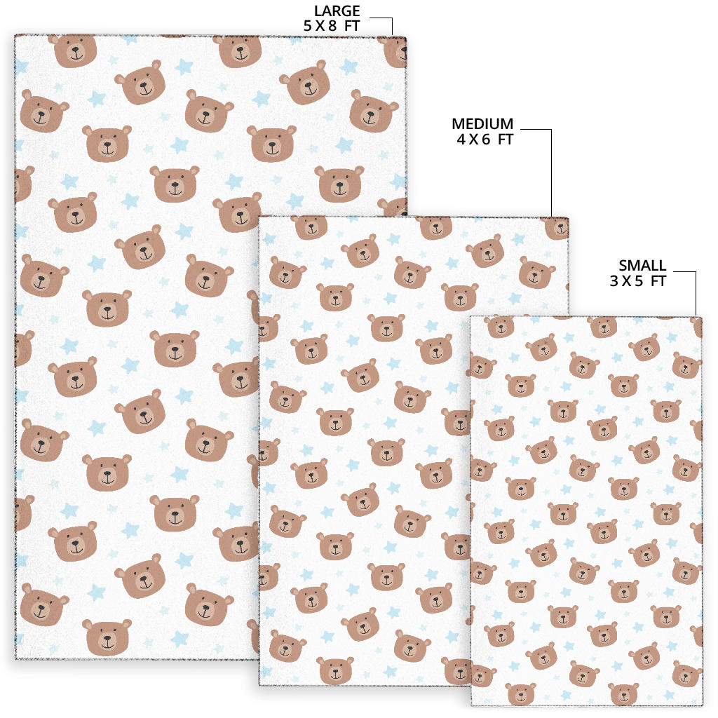 Bear Pattern Print Design BE02 Area Rugs