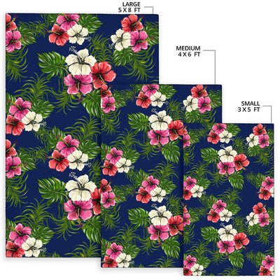 Hibiscus Pattern Print Design HB028 Area Rugs