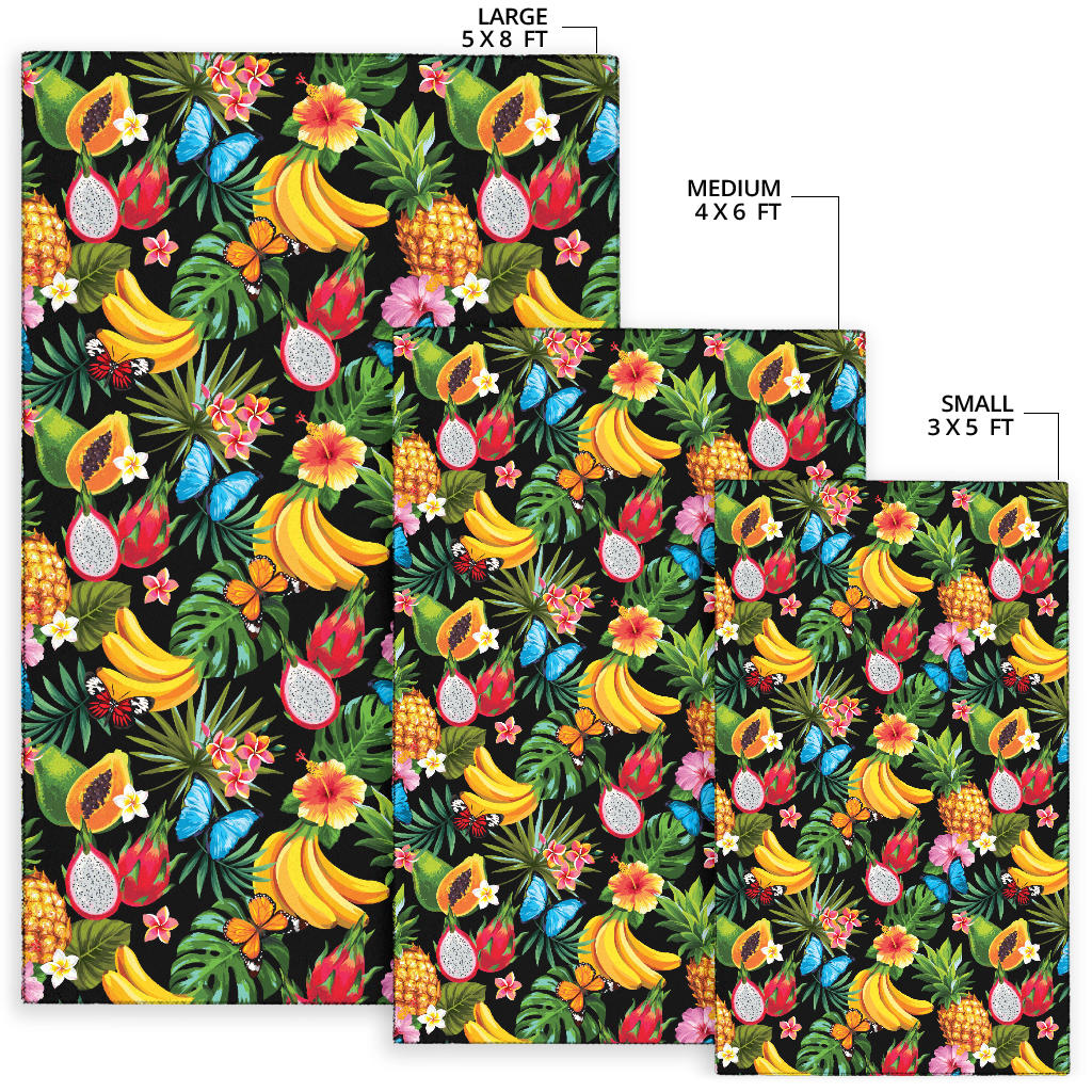 Tropical Fruits Pattern Print Design TF04 Area Rugs