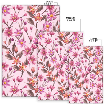 Summer Floral Pattern Print Design SF09 Area Rugs