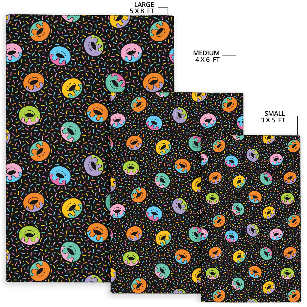 Donut Pattern Print Design DN012 Area Rugs