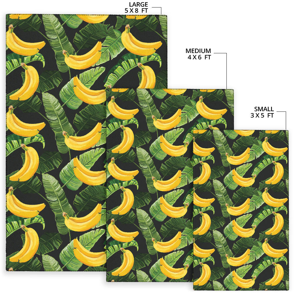 Banana Pattern Print Design BA01 Area Rugs