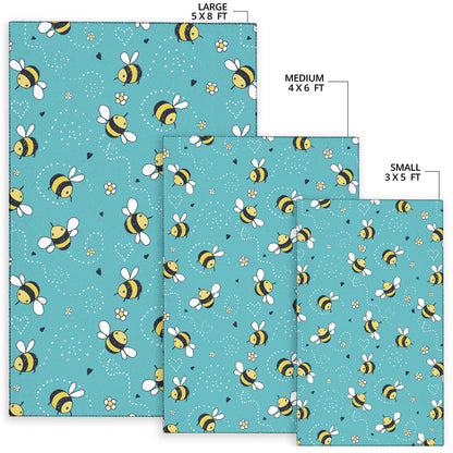 Bee Pattern Print Design BEE02 Area Rugs
