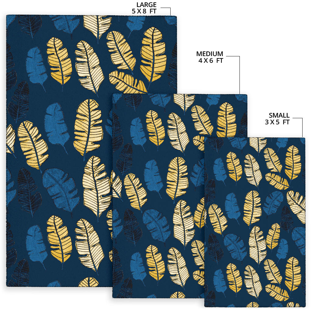 Banana Leaf Pattern Print Design BL09 Area Rugs
