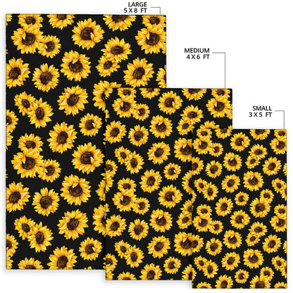 Sunflower Pattern Print Design SF05 Area Rugs