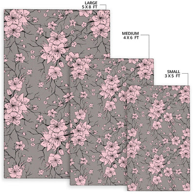 Cherry Blossom Pattern Print Design CB05 Area Rugs