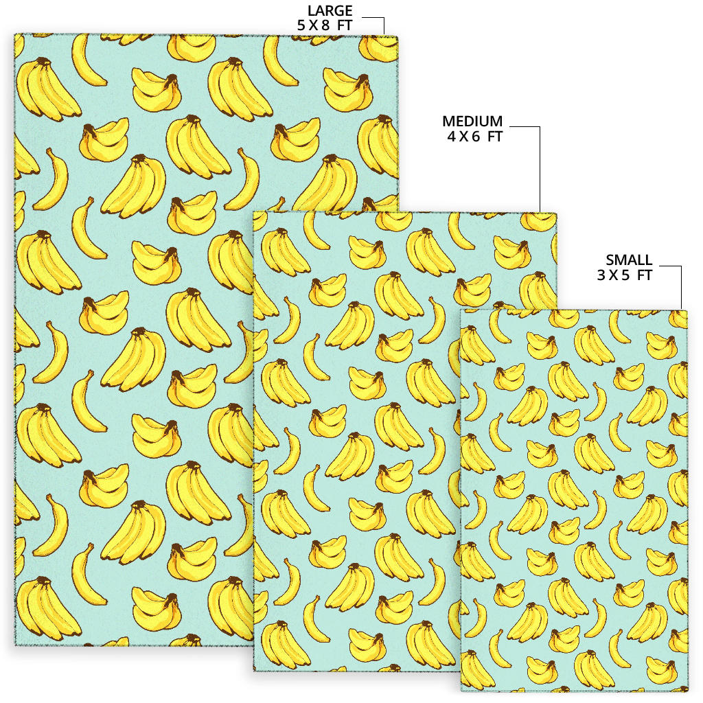 Banana Pattern Print Design BA04 Area Rugs