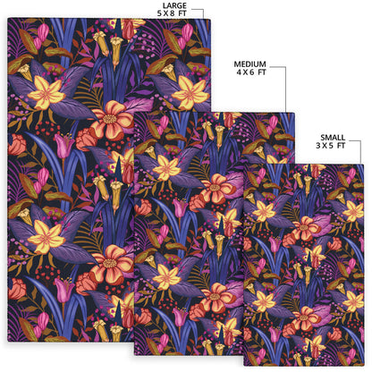 Lily Pattern Print Design LY016 Area Rugs