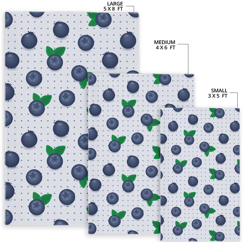 Blueberry Pattern Print Design BB02 Area Rugs