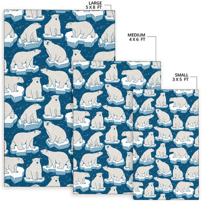Polar Bear Pattern Print Design PB03 Area Rugs
