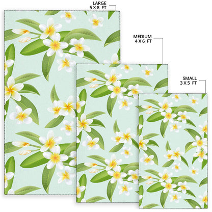 Yellow Plumeria Pattern Print Design PM024 Area Rugs