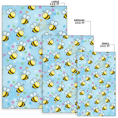Bee Pattern Print Design BEE03 Area Rugs