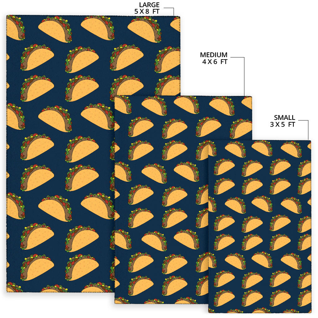 Taco Pattern Print Design TC04 Area Rugs