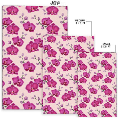 Orchid Purple Pattern Print Design OR04 Area Rugs