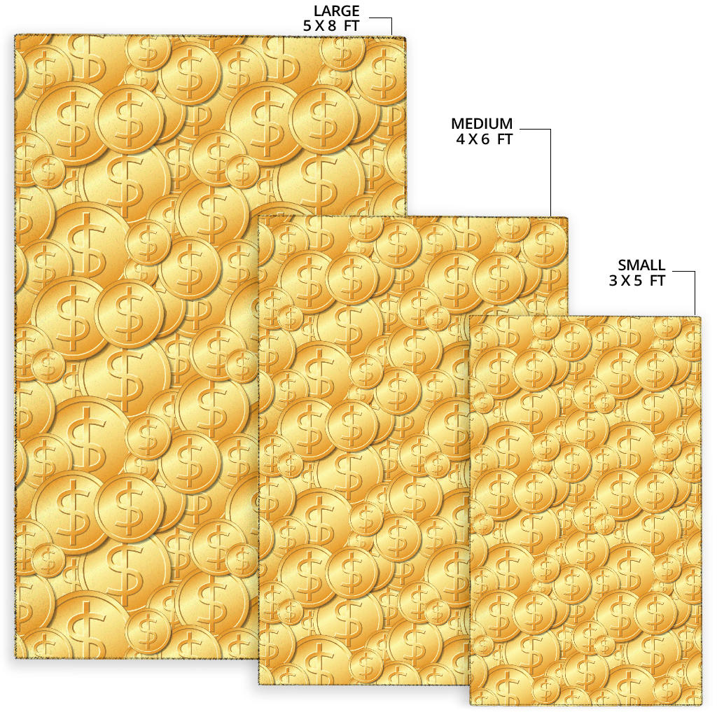 Dollar Pattern Print Design DO03 Area Rugs
