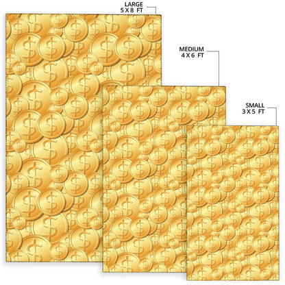 Dollar Pattern Print Design DO03 Area Rugs