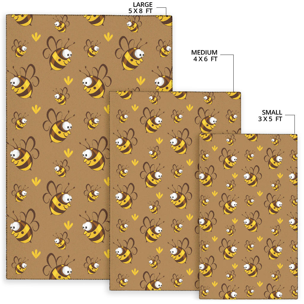 Bee Pattern Print Design BEE09 Area Rugs