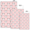 Rabbit Pattern Print Design RB02 Area Rugs