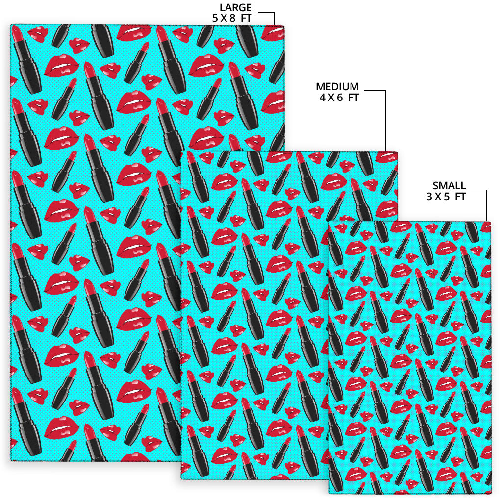Lipstick Pattern Print Design LT02 Area Rugs
