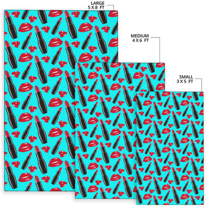 Lipstick Pattern Print Design LT02 Area Rugs