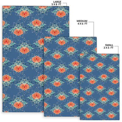 Lotus Boho Pattern Print Design LO07 Area Rugs