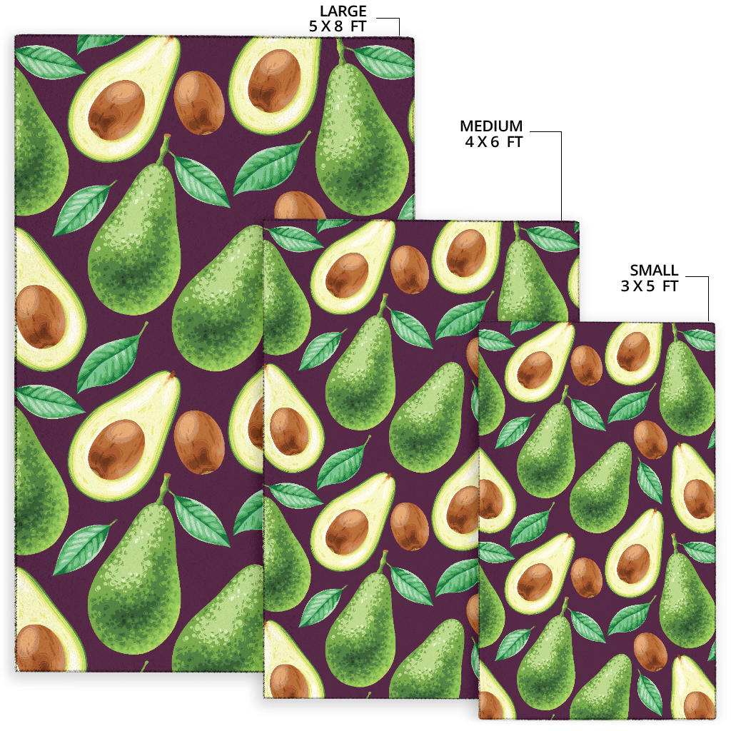 Avocado Pattern Print Design AC08 Area Rugs