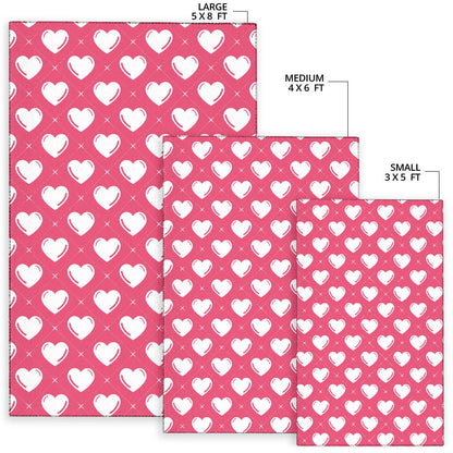 Heart Pattern Print Design HE07 Area Rugs