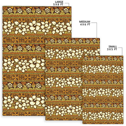 Hawaiian Themed Pattern Print Design H015 Area Rugs