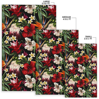 Summer Floral Pattern Print Design SF03 Area Rugs
