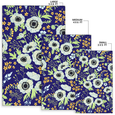 Anemone Pattern Print Design AM06 Area Rugs