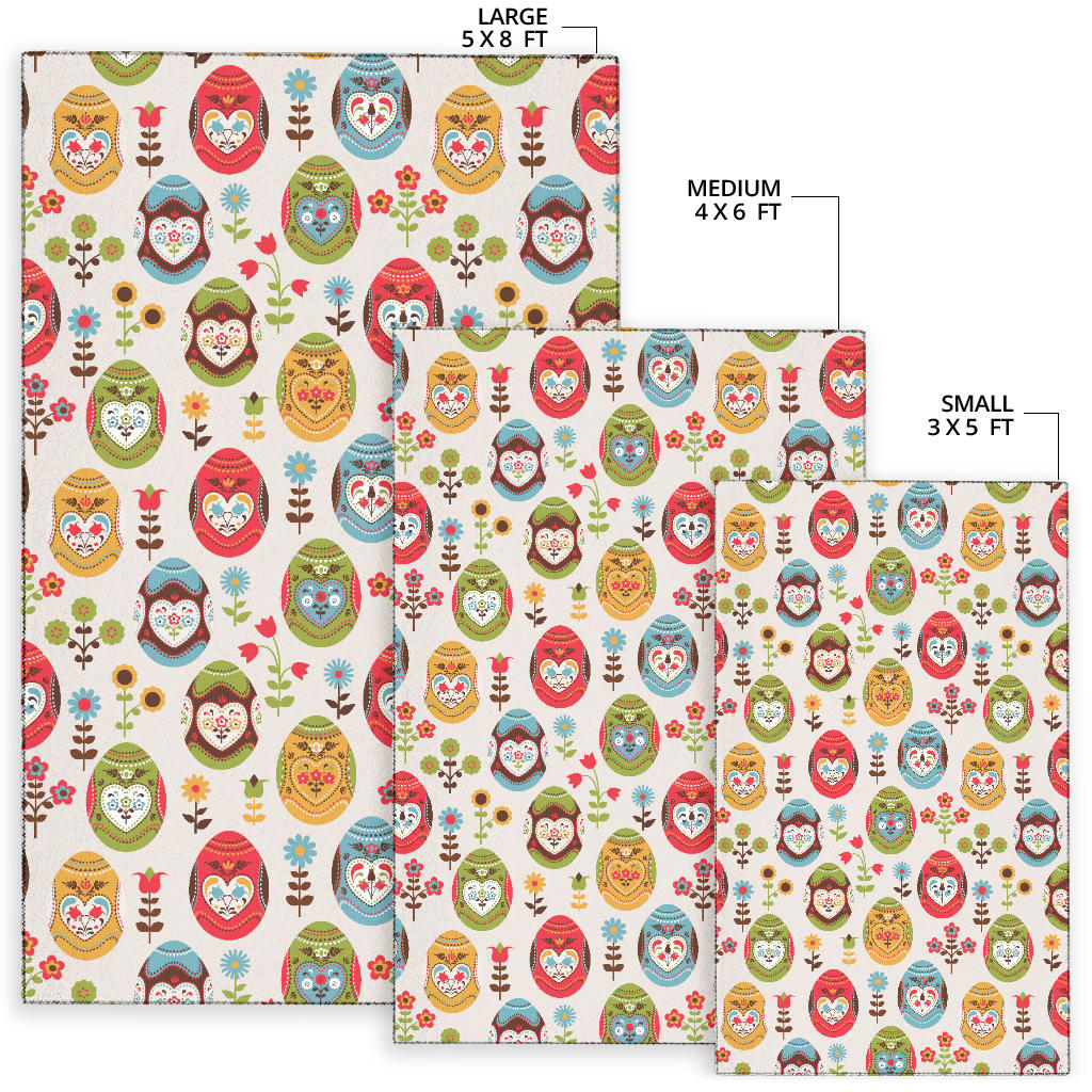 Easter Eggs Pattern Print Design RB011 Area Rugs