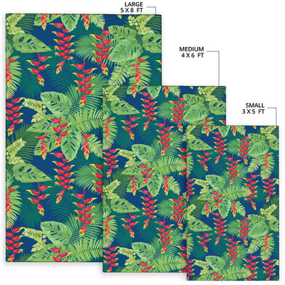 Heliconia Pattern Print Design HL08 Area Rugs