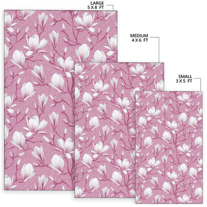 Magnolia Pattern Print Design MAG05 Area Rugs