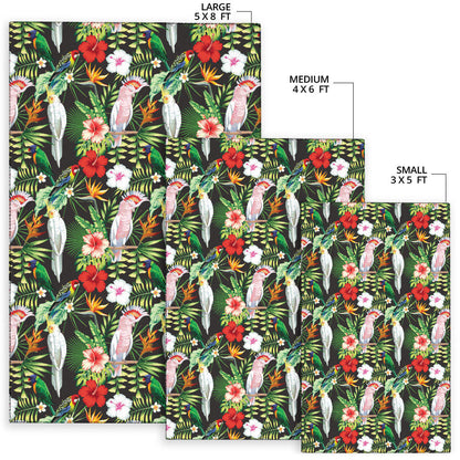 Tropical Flower Pattern Print Design TF03 Area Rugs