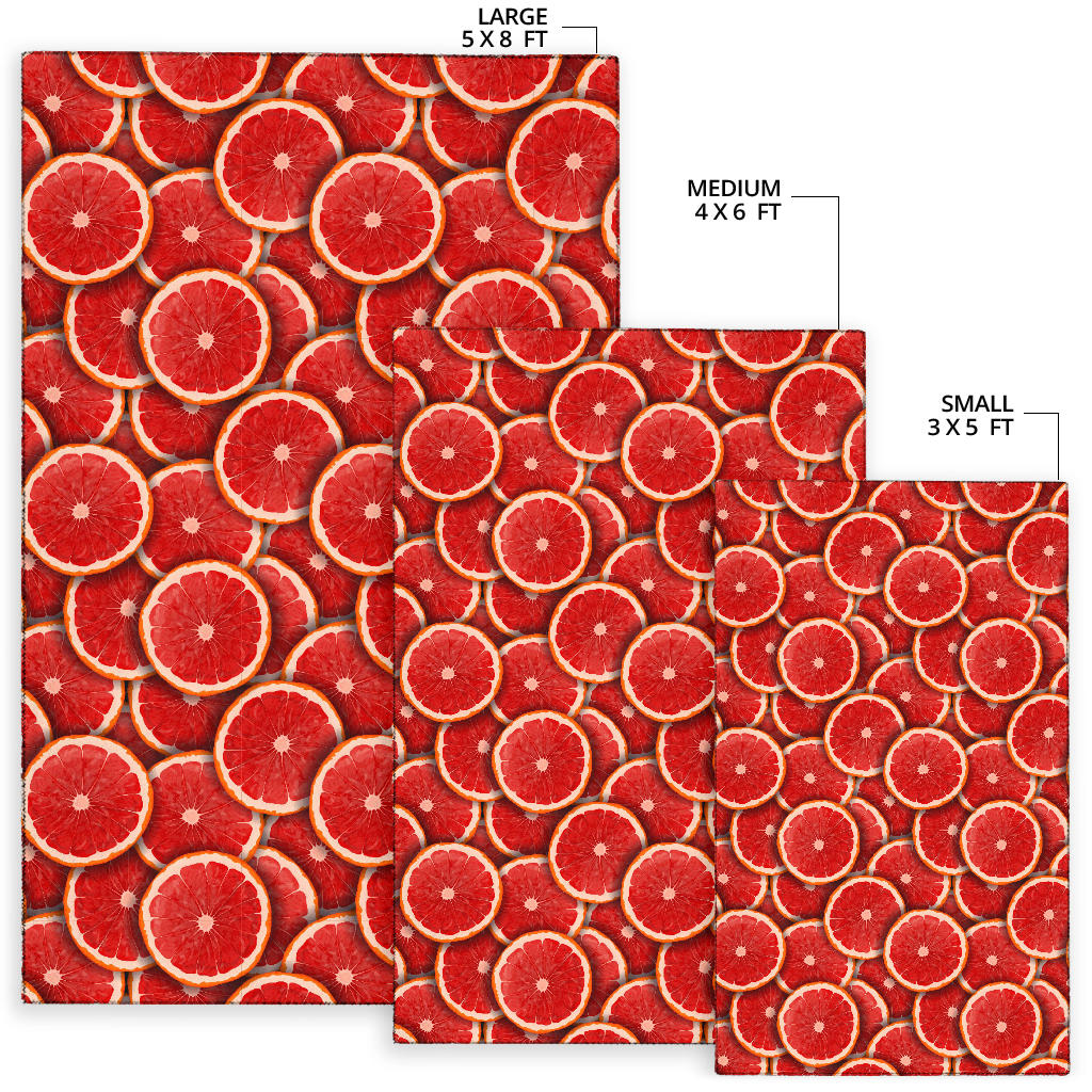 Grapefruit Pattern Print Design GF05 Area Rugs