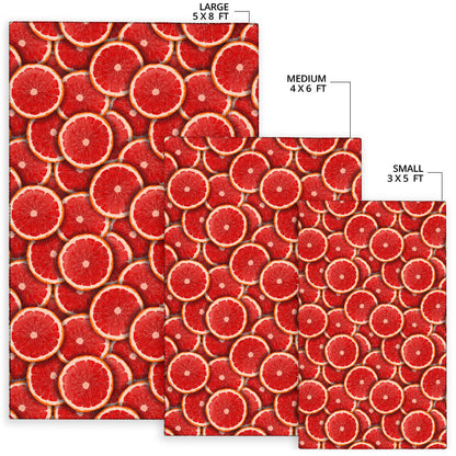 Grapefruit Pattern Print Design GF05 Area Rugs