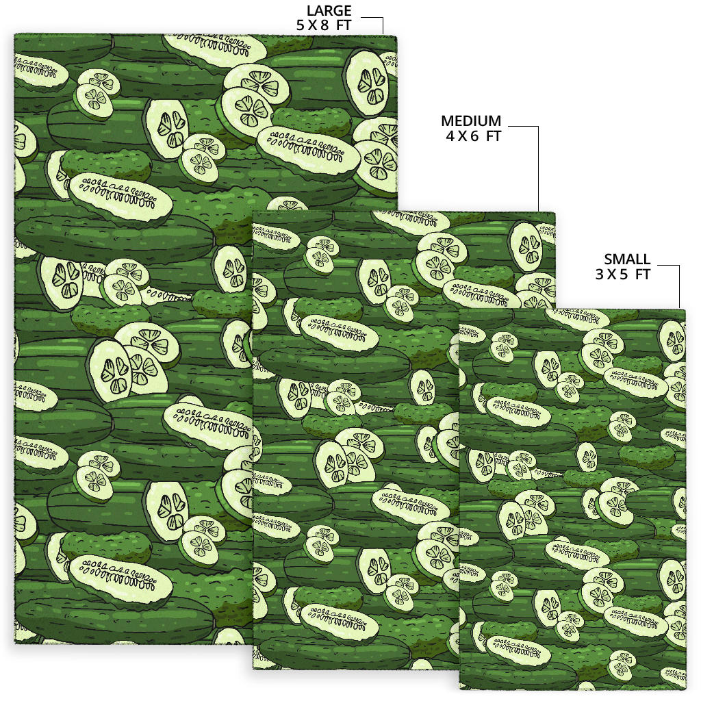 Cucumber Pattern Print Design CC01 Area Rugs