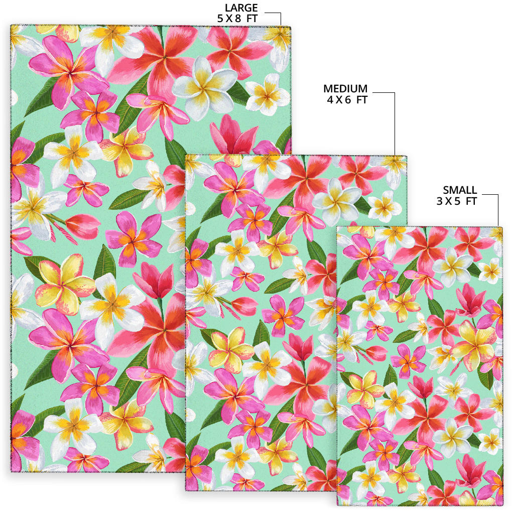 Plumeria Pattern Print Design PM014 Area Rugs