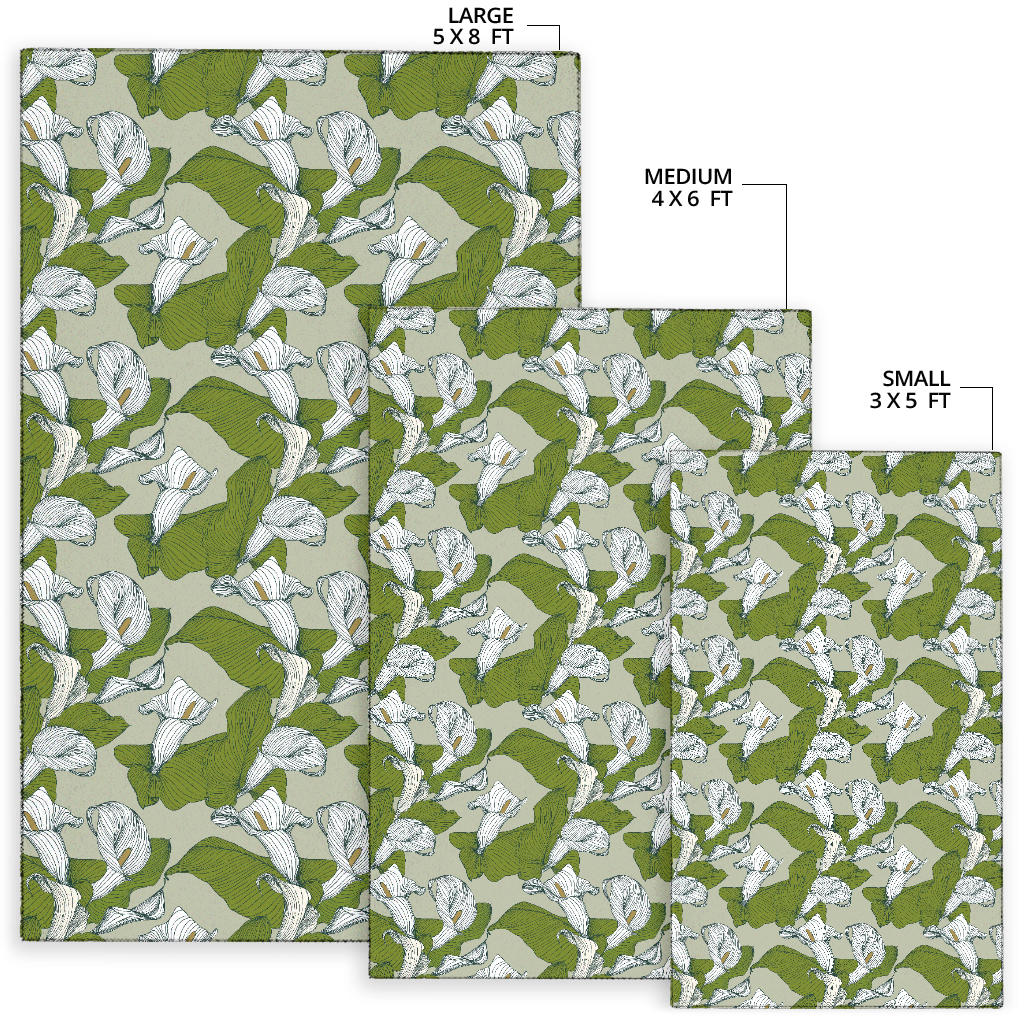 Lily Pattern Print Design LY08 Area Rugs