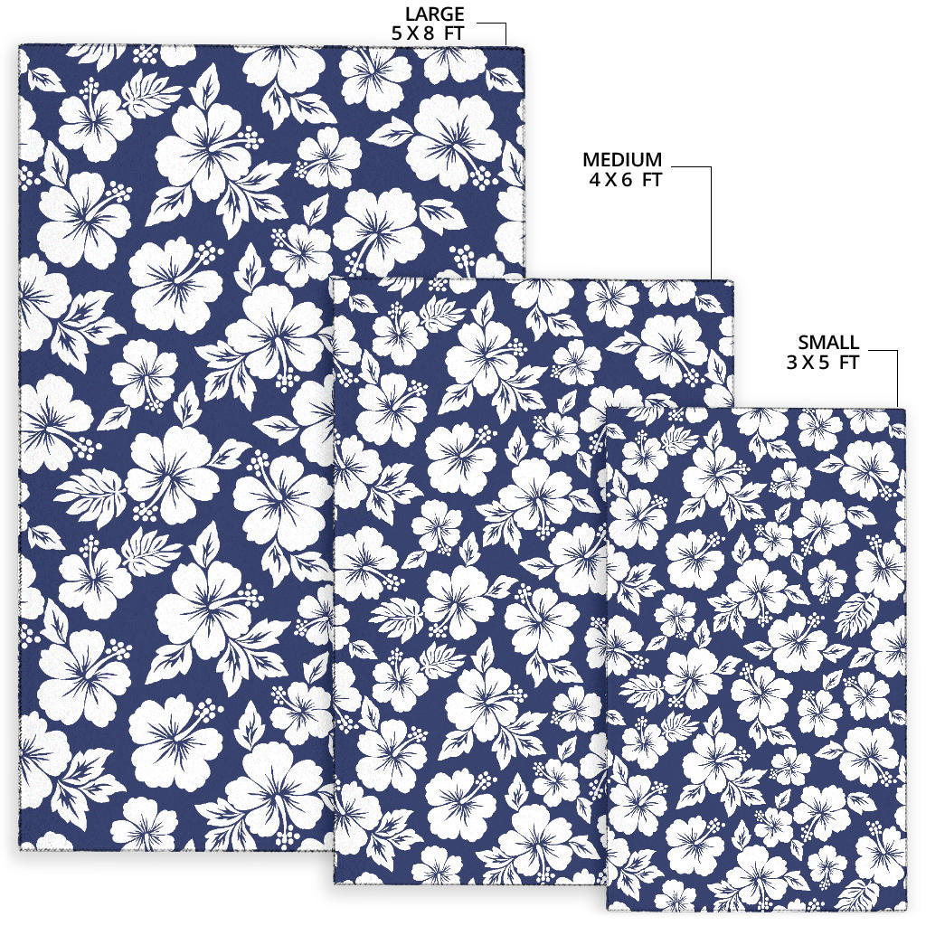 Hibiscus Pattern Print Design HB012 Area Rugs