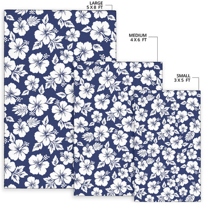 Hibiscus Pattern Print Design HB012 Area Rugs