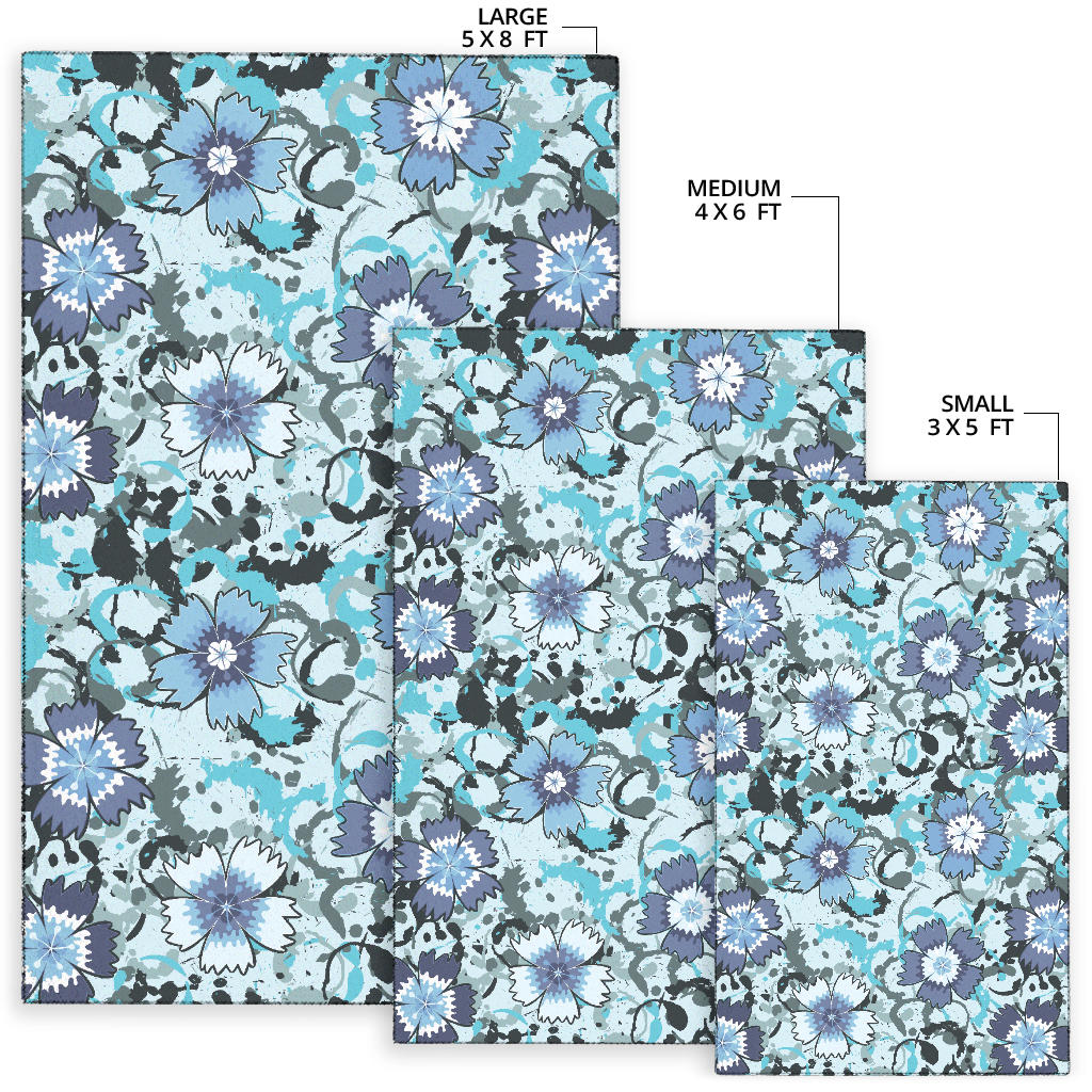 Carnations Pattern Print Design CN04 Area Rugs